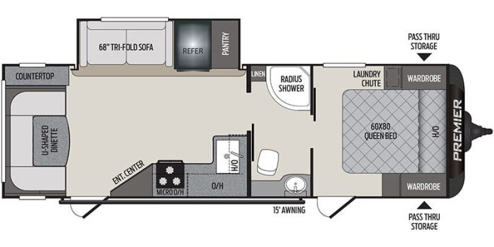 ROULOTTE KEYSTONE BULLET PREMIER 26UDP ULTRA LITE 2020 26 PIEDS - Image 13