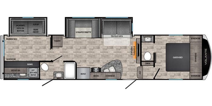 FIFTH WHEEL CROSSROADS VOLANTE 310BH 2020 36 PIEDS CUISINE EXTÉRIEUR ET BUNK BED - Image 21